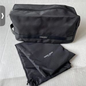 Giorgio Armani Textured Black Toiletry Bag